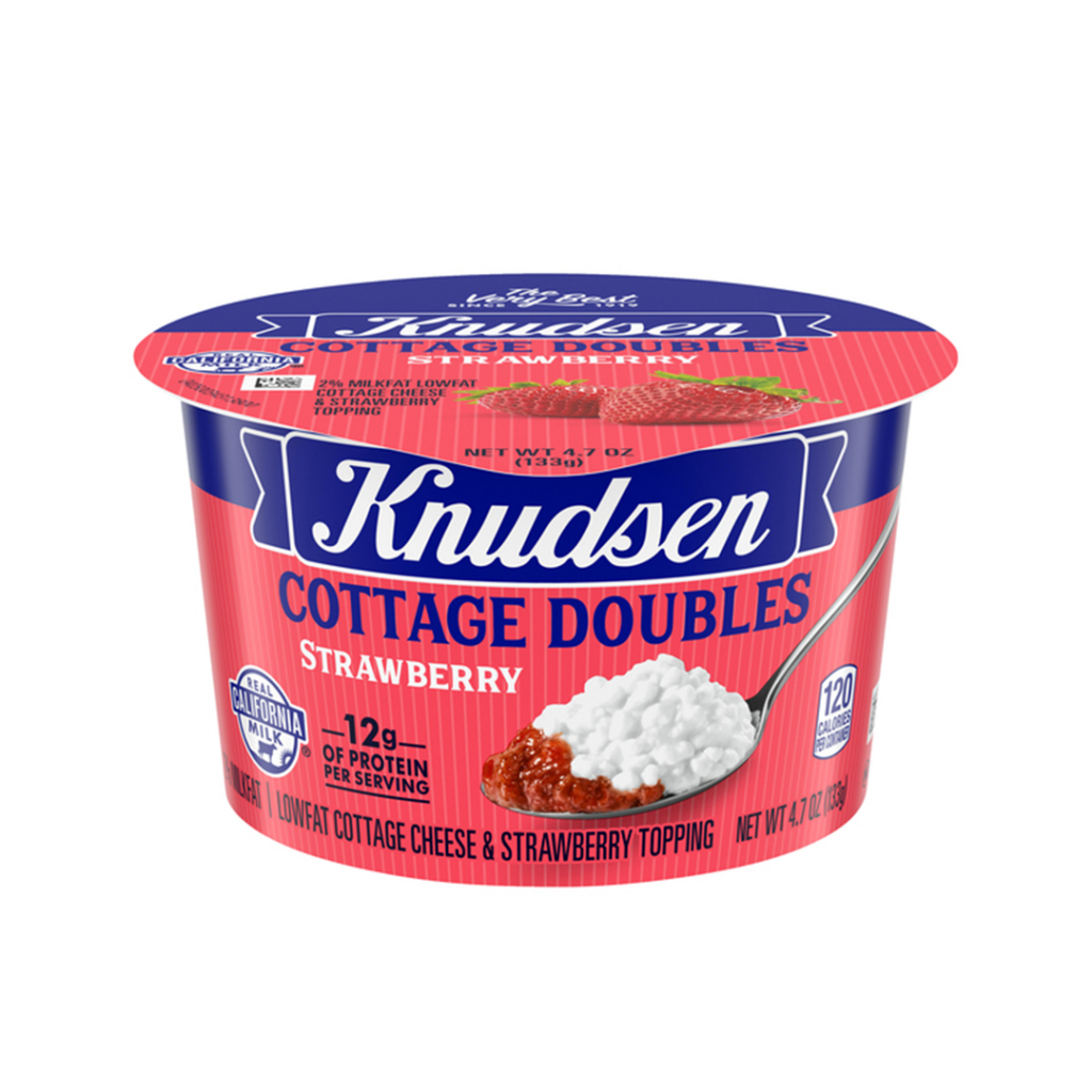 R.W. Knudsen Family Cottage Doubles Cottage Cheese & Strawberry Topping 4.7 oz