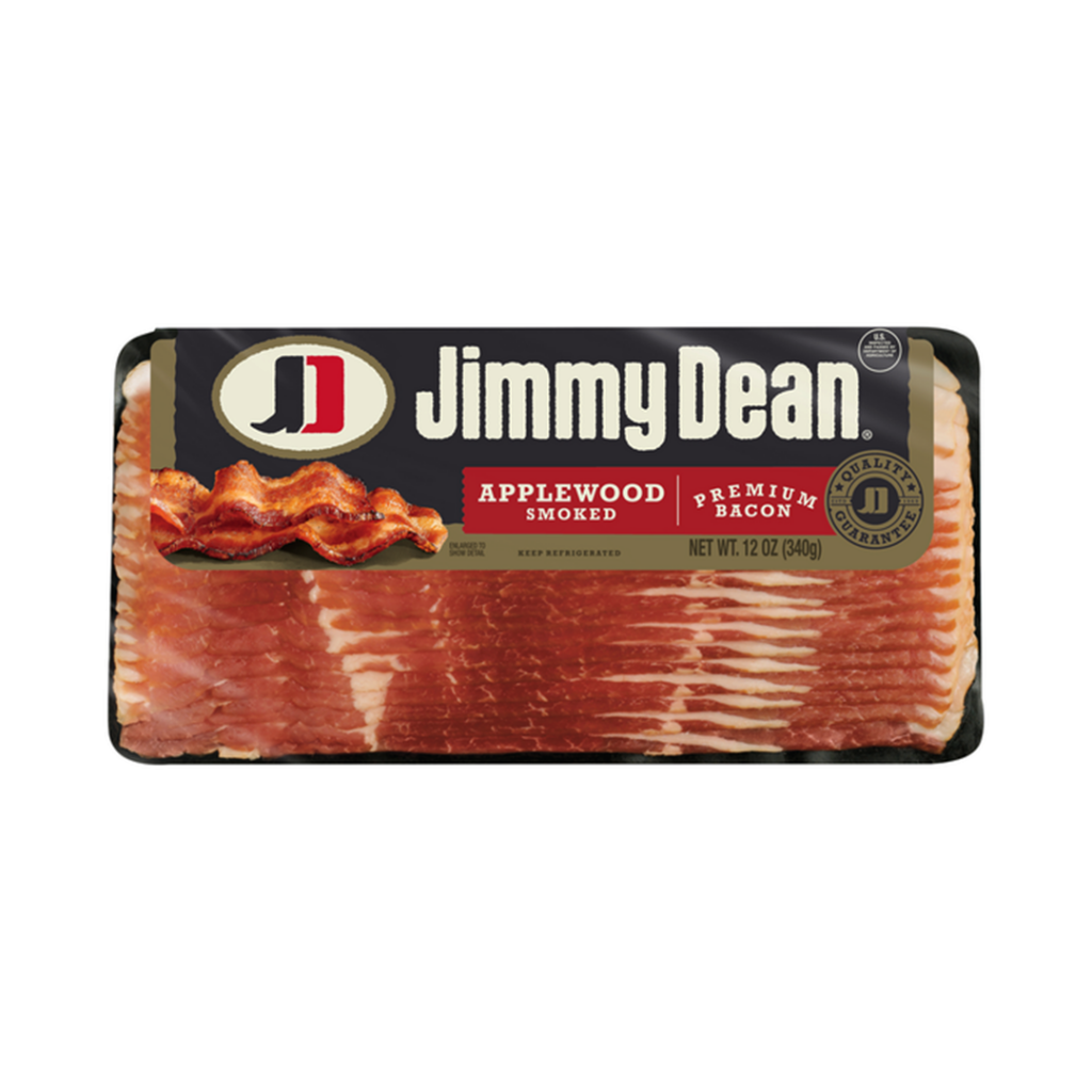 Wake up to the rich, smoky taste of Jimmy Dean Applewood Smoked Bacon. Thicker cut for bold but balanced flavor, our bacon has 8 grams of protein per serving to help give more power to your morning. 